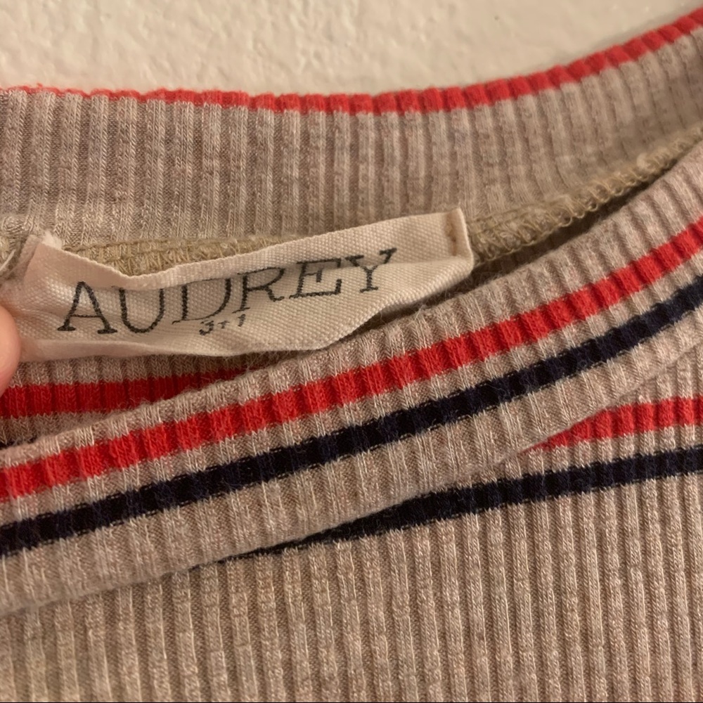 Adorable Ribbed/Striped Crop Top - Picture 2 of 3